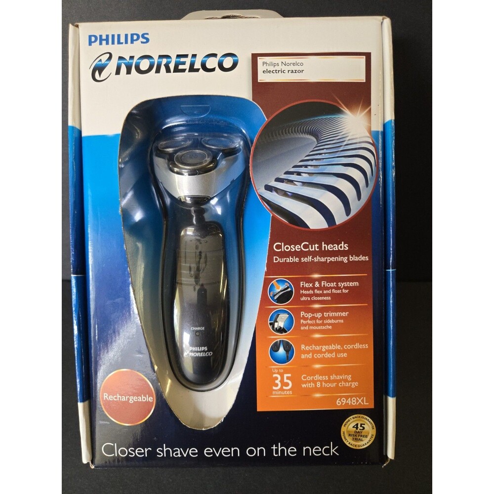 Philips Norelco Close Cut Rechargeable Electric Shaver 2100 6948XL New Worn Box